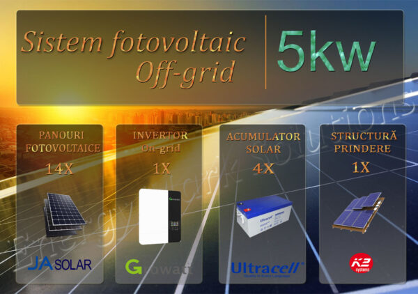 Sistem fotovoltaic Off Grid 5 Kw - EnergyMark